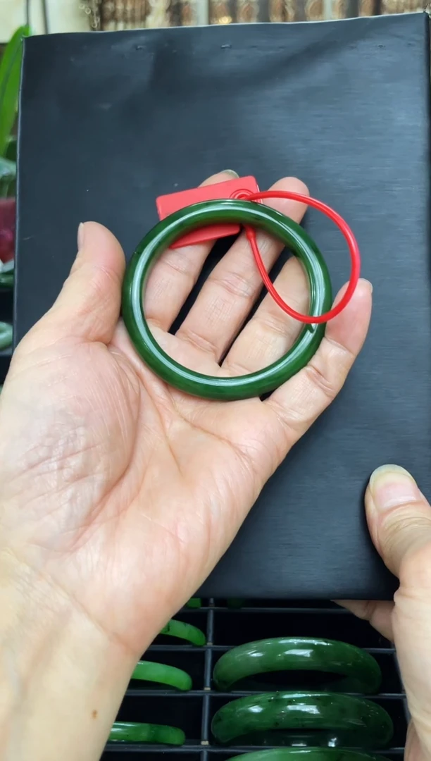 未镶嵌手镯和田玉（碧玉）黄****茶434