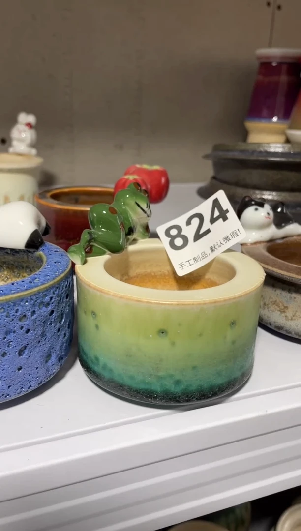 瓷片人****见824知木小芳花盆