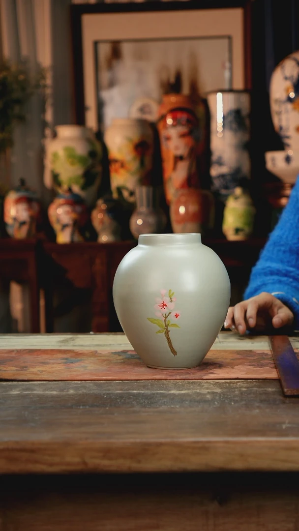 【闪购商品】瓷片景德镇纯手工釉下彩精品花瓶