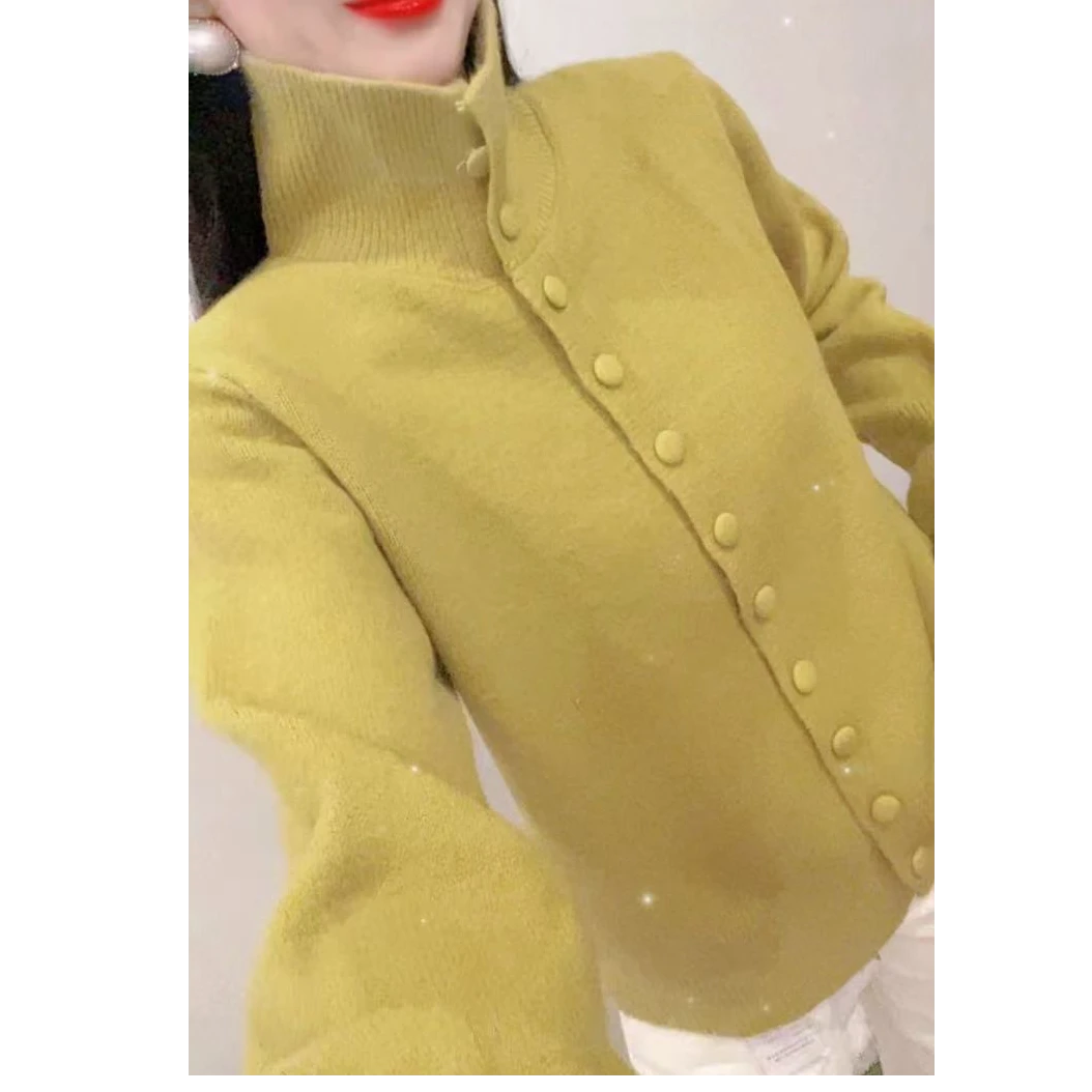 211慵懒风毛针织衫气质冬季开衫款加厚针织网红女