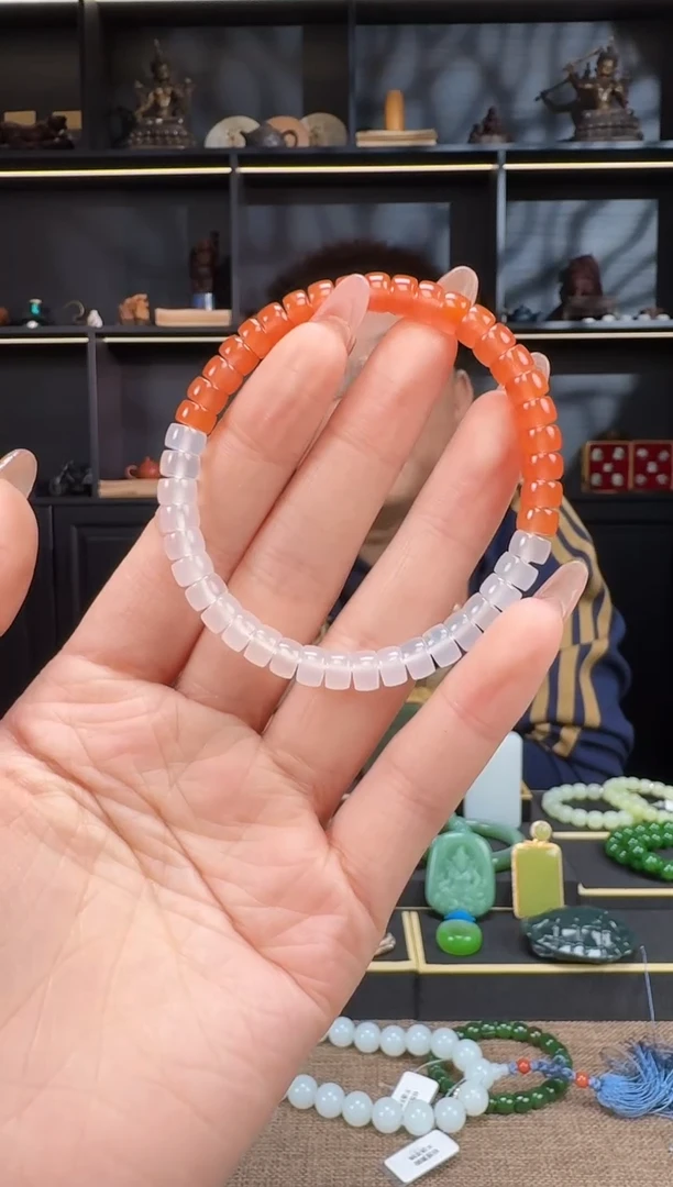 【闪购商品】玛瑙/玉髓1未镶嵌药片手串