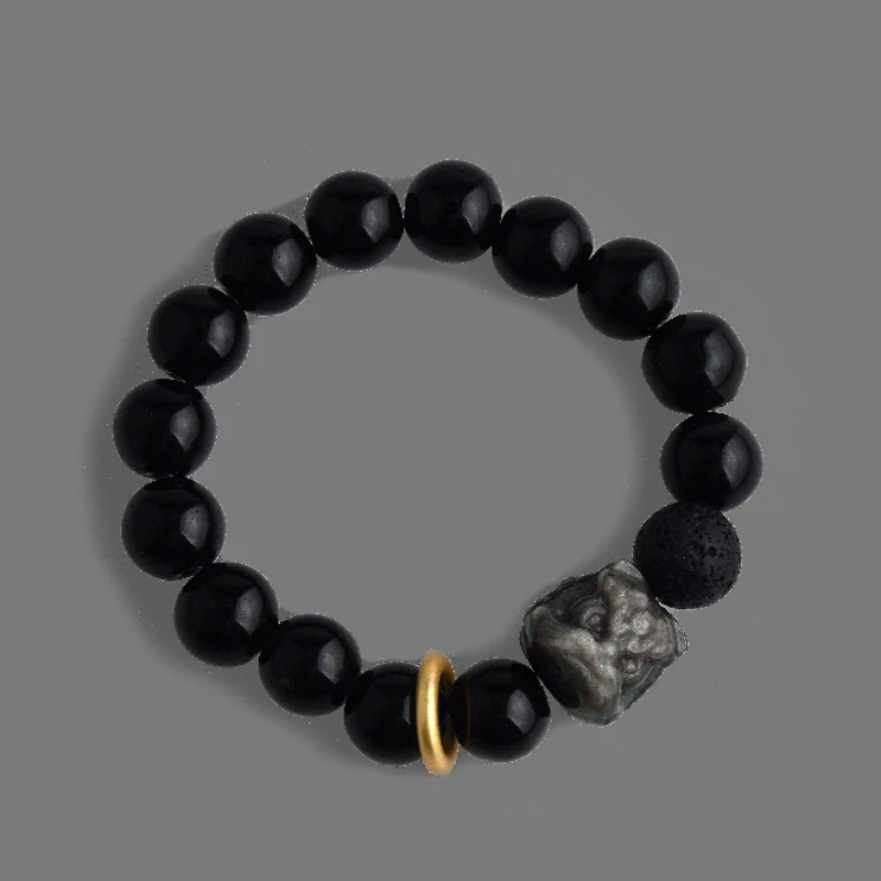 石醒狮串珠手串转运珠中式小众手串配饰【无礼盒】A117