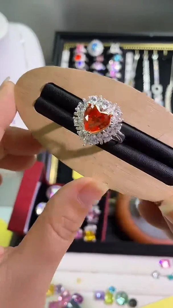 锆石铜合金18号 10*10爱心 冰花空托