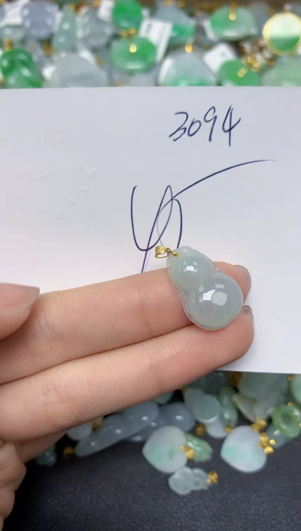 【闪购商品】翡翠颈饰18K金镶嵌天然翡翠A货