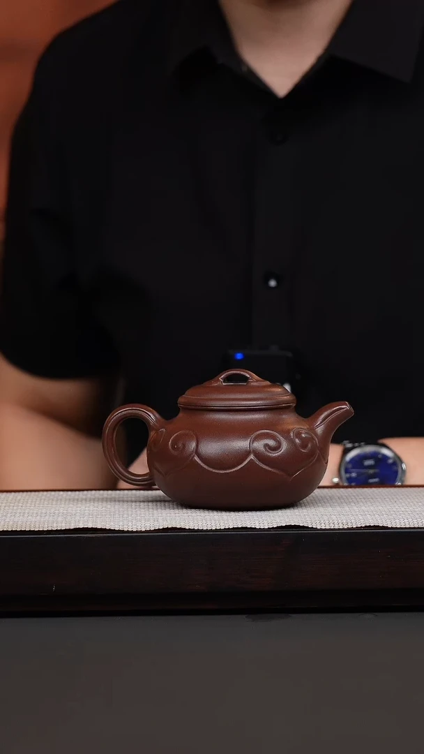 茶壶紫砂紫泥如意仿古