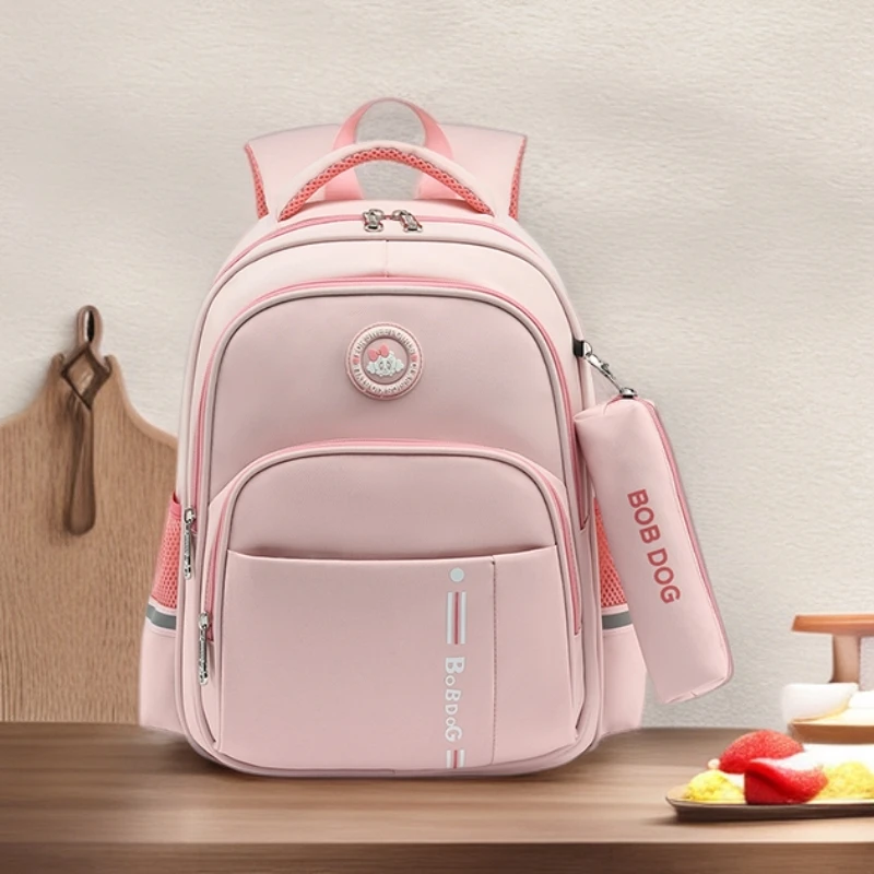 巴布豆儿童英伦风书包男女生1-2-4-6年级休闲百搭小学生双肩背包
