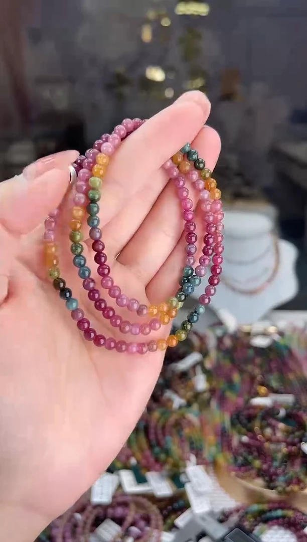 【闪购商品】碧玺/未镶嵌4mm+碧玺多圈多样性发货