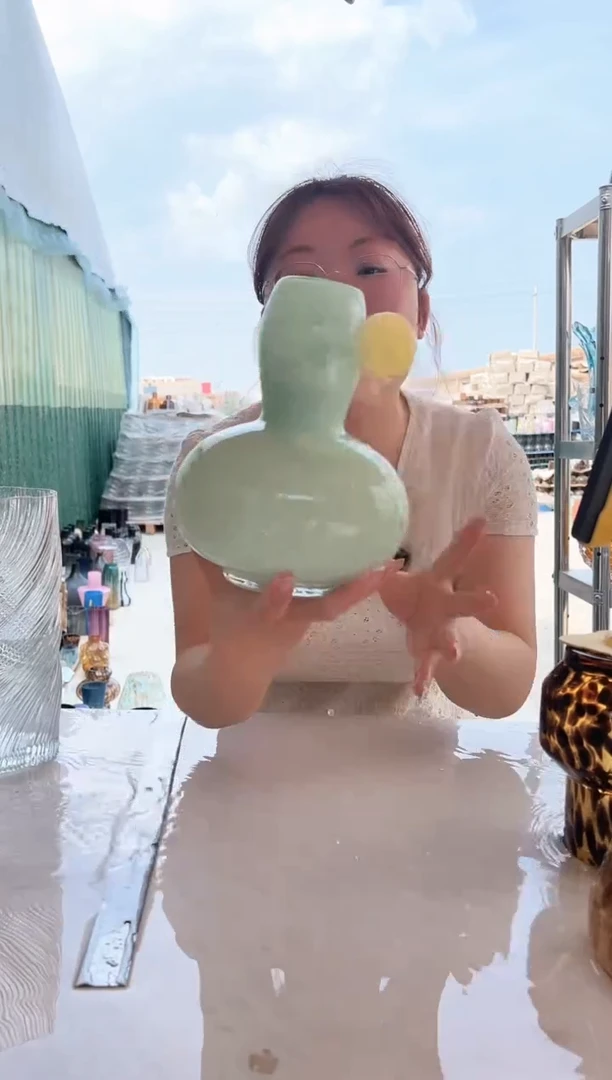 客厅摆件玻璃花瓶高级感