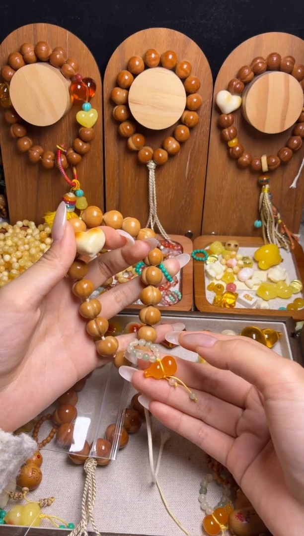 手串猴头核桃轩全品光面柯基爱心绿跑环黄葫芦吊坠