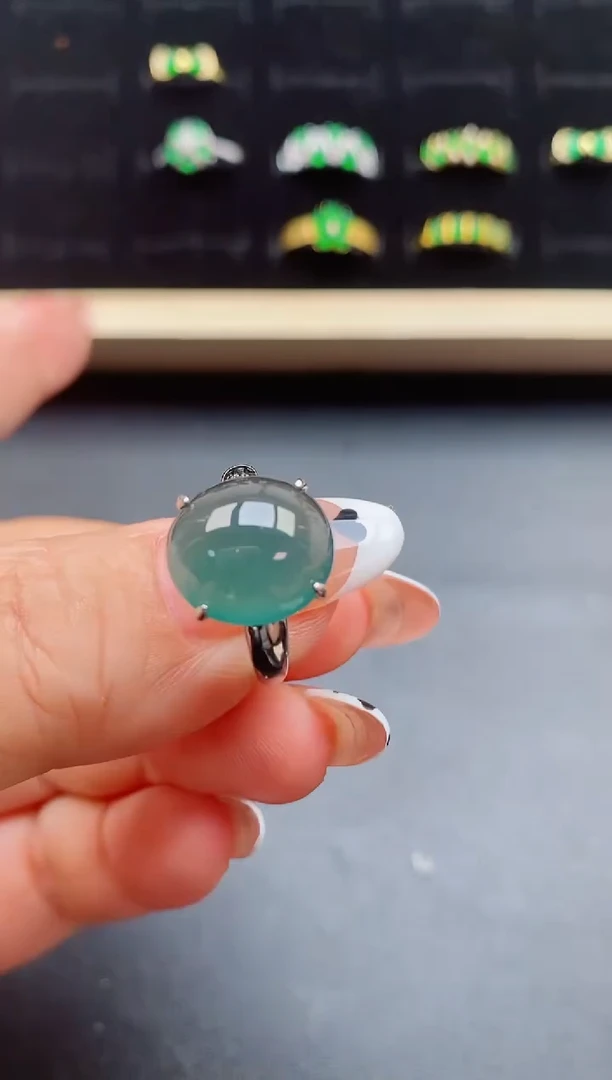 【闪购商品】翡翠戒指银S925镶嵌321321