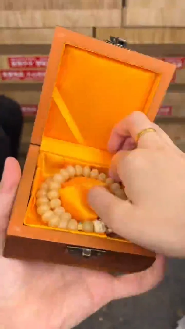 品茗文玩阁奶黄菩提度母双圈链接@@L039