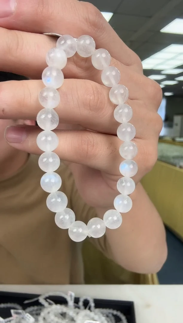 【闪购商品】水晶手串未镶嵌斯里兰卡蓝月光8mm