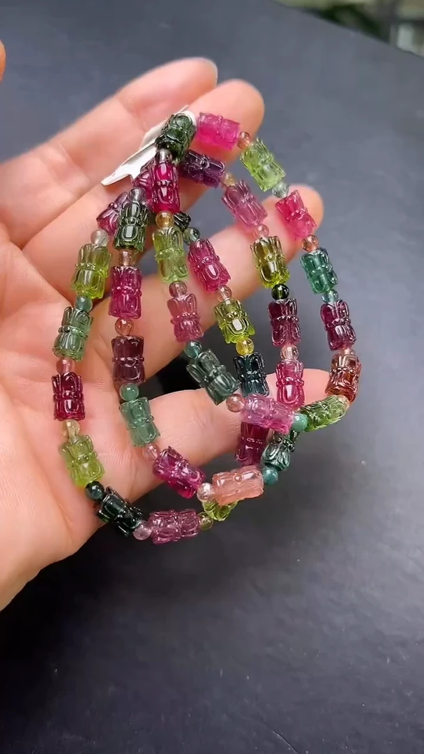 未镶嵌手串碧玺碧玺莲花手串 多样性发一 JP57499