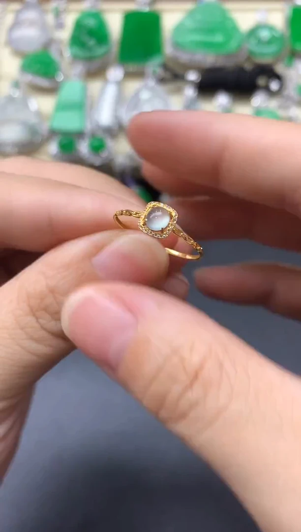 18K金镶嵌戒指翡翠234-中国好珍宝