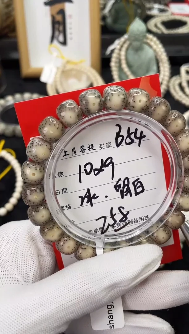 【闪购商品】星月菩提手串B54海南星月菩提单圈手串10X9