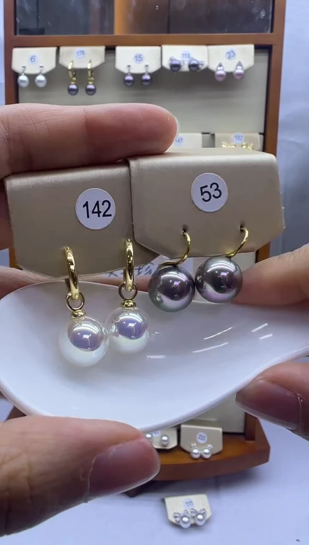 未镶嵌耳饰淡水珍珠142+53