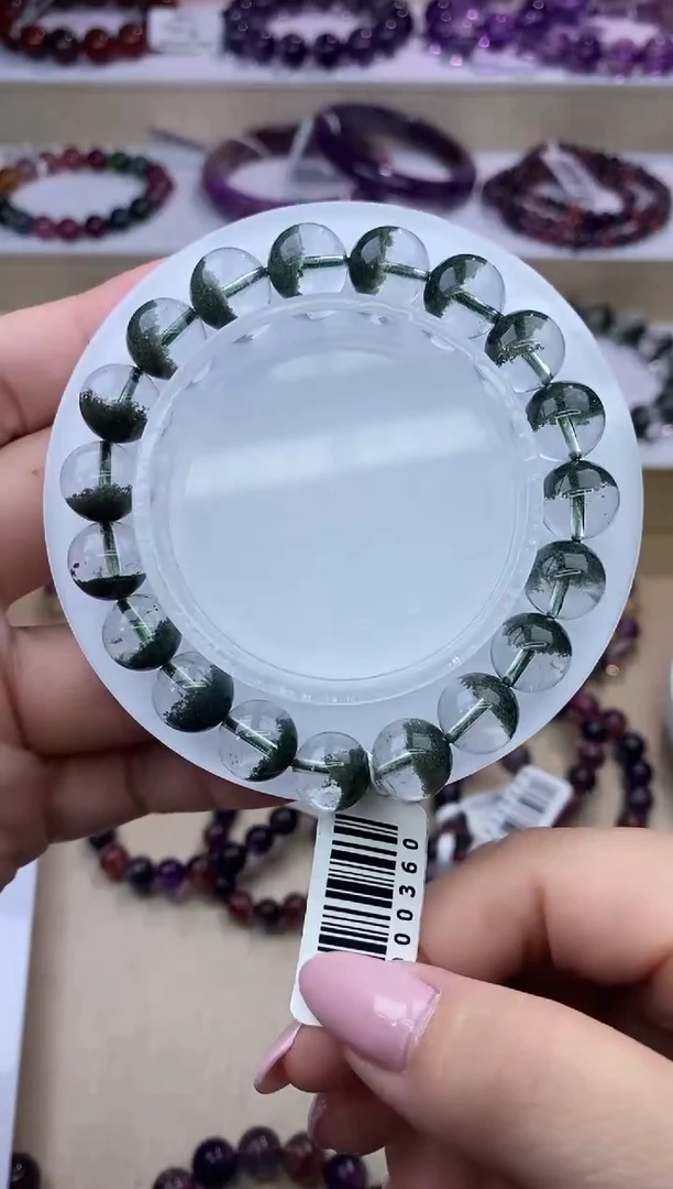 水晶手链未镶嵌聚宝盆绿幽灵10m+