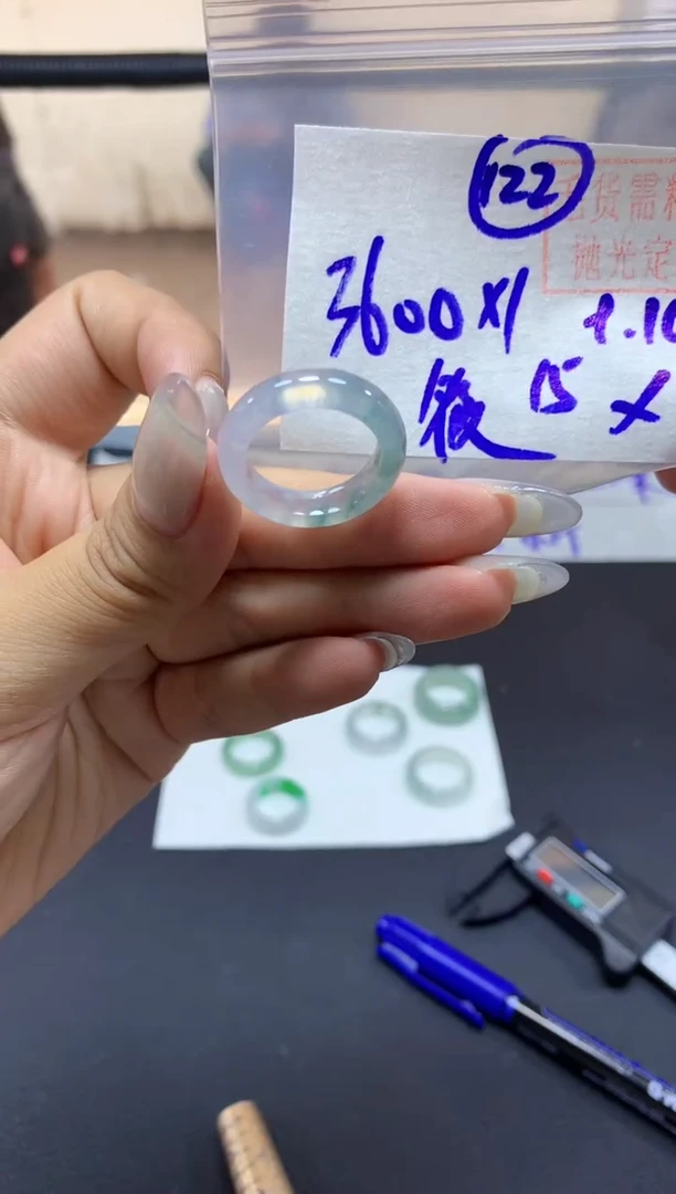 未镶嵌定制翡翠筱*戒圈#3600元-毛货需精细抛光