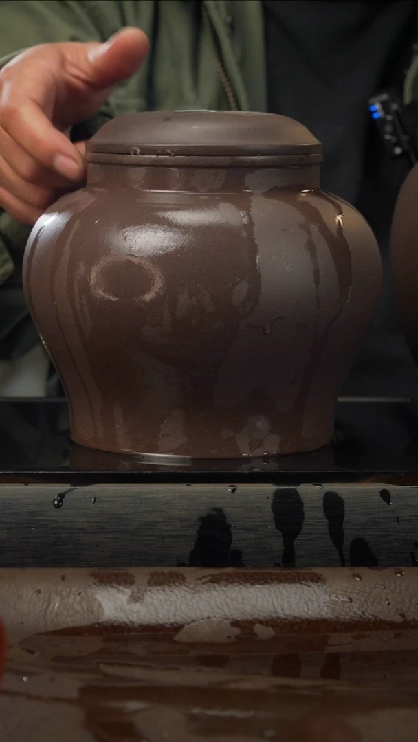 茶壶紫砂16 将军罐 特拼紫泥 1800cc