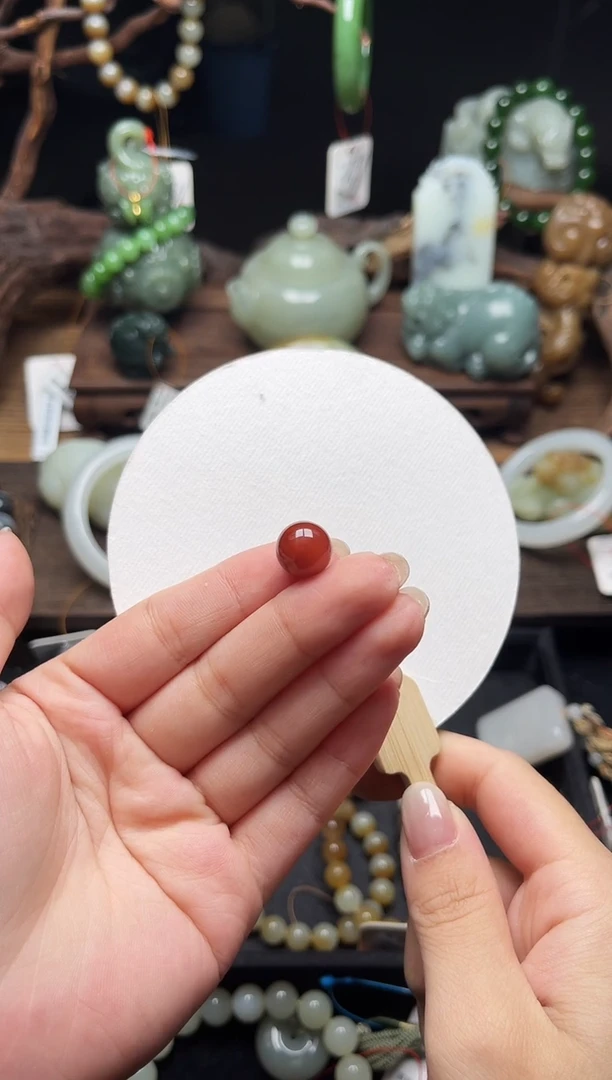 南红玛瑙未镶嵌珠宝半成品羊***?卡12瓦西原矿南红单珠