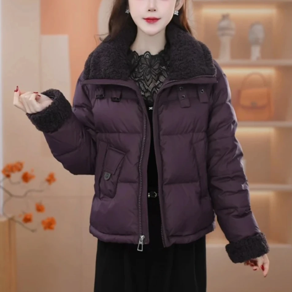 [羽绒服]妍2025年冬季新款时尚气质加厚保暖短款羽绒服#25-B83
