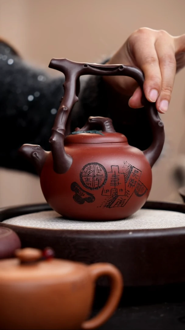 【闪购商品】紫砂茶壶底槽清东坡提梁