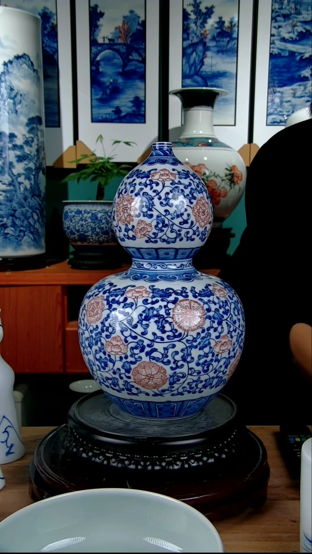 摆件陶景德镇手绘陶瓷888