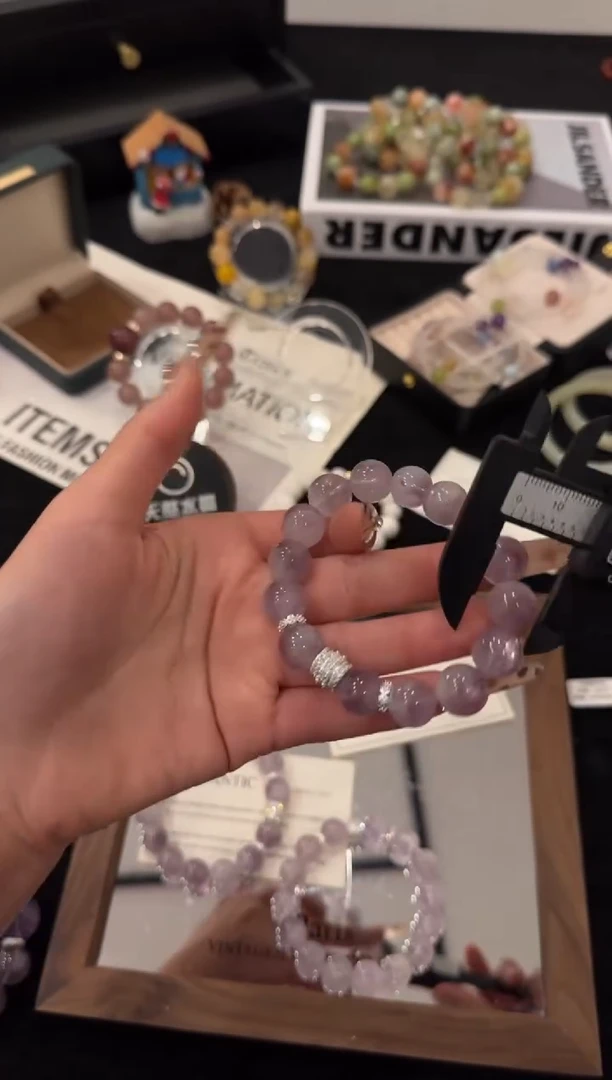 合金手链水晶紫兔毛x3428