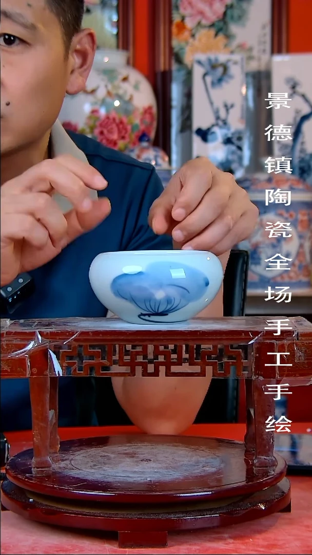 摆件景德镇陶瓷 手工手绘