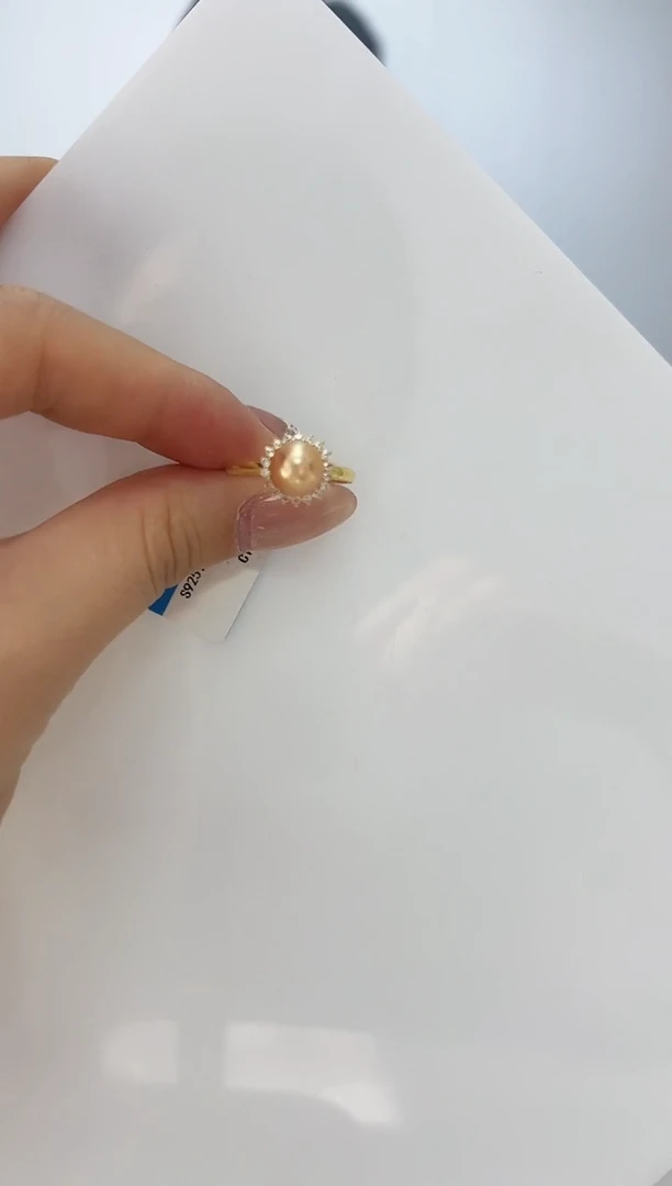 【闪购商品】海水珍珠DA银S925镶嵌戒指 7 C1171