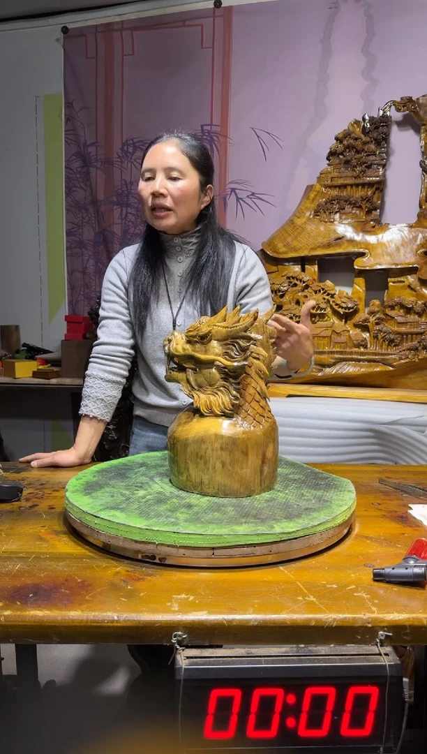 金丝楠科****字金丝楠木雕刻摆件