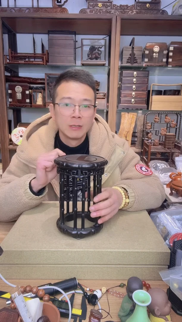 【闪购商品】乌木类书架986紫光檀竹节花几