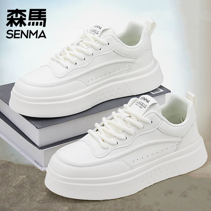SENMA/森马秋冬季男鞋板鞋小白鞋厚底板鞋百搭青年运动休闲潮鞋
