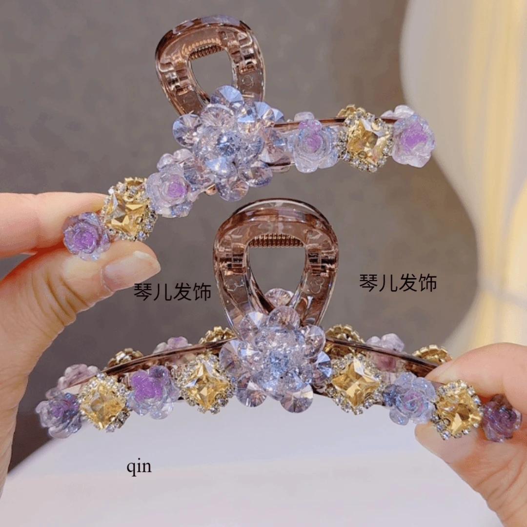 韩版时尚女日韩超仙仙女风少女风气质发卡发夹抓夹炫彩发饰重工