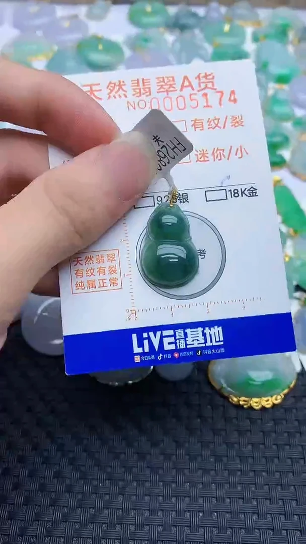 翡翠18K金镶嵌颈饰867867676