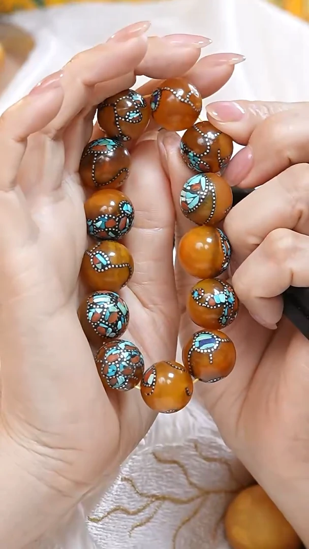 蜜蜡颈饰未镶嵌9698天然蜜蜡珠宝奇石全部保真