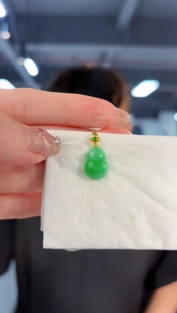 【闪购商品】翡翠颈饰18K金镶嵌缅料A货/支持复检/一件