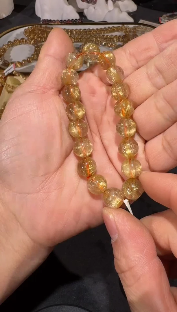 未镶嵌手串发晶SJ-368金发晶