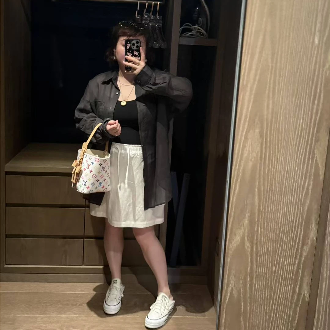 MEET  夏季后背字母防晒衬衣