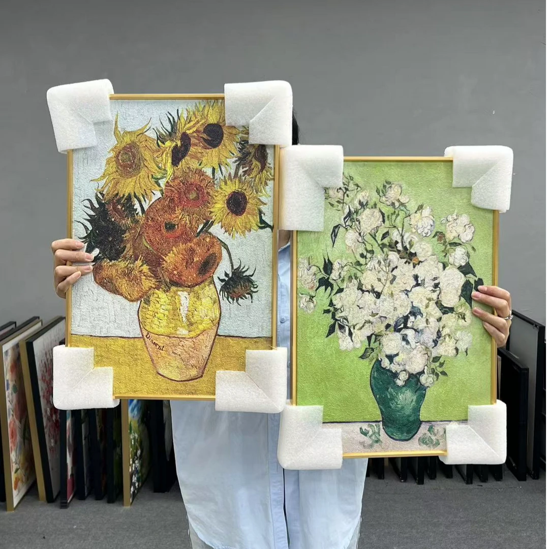 手工砂岩客厅挂画沙发背景墙小众系列装饰画3045*2