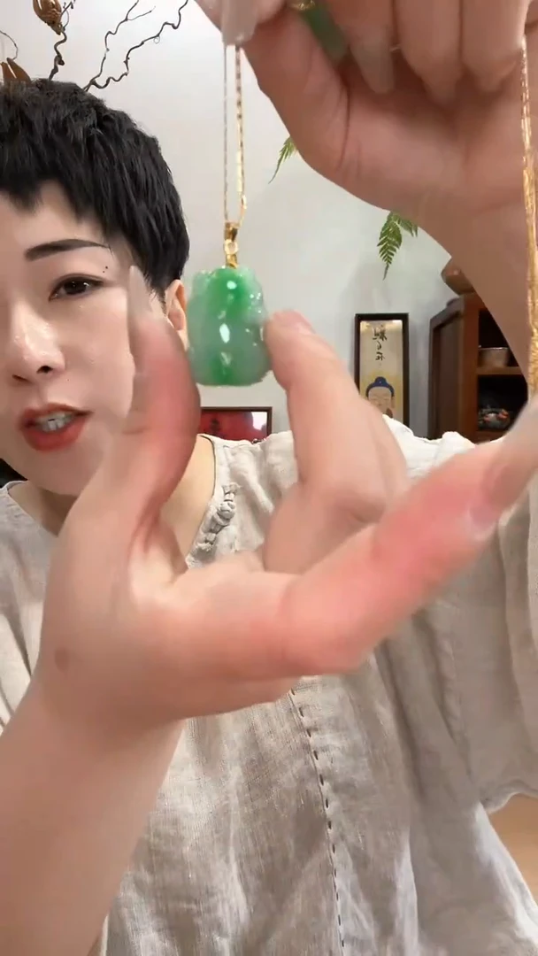 翡翠未镶嵌颈饰953