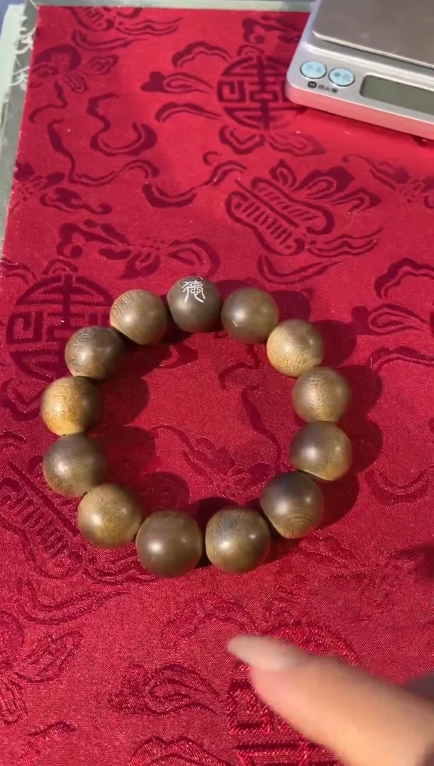 【闪购商品】沉香手串23 K20雷击金丝白奇楠带标手串