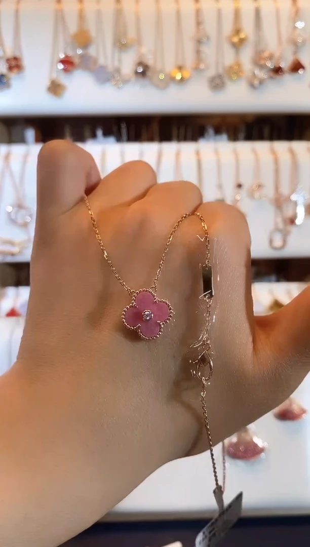 【闪购商品】钻石套链18K金镶嵌钻石K玫