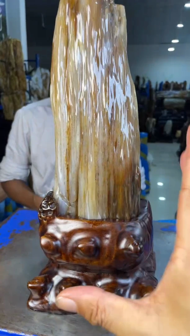 未镶嵌摆件硅化玉32