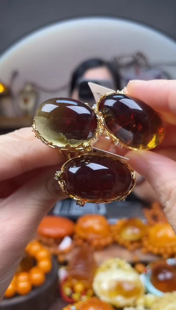 未镶嵌琥珀裸石首饰 假1赔4 （多样性发货1件