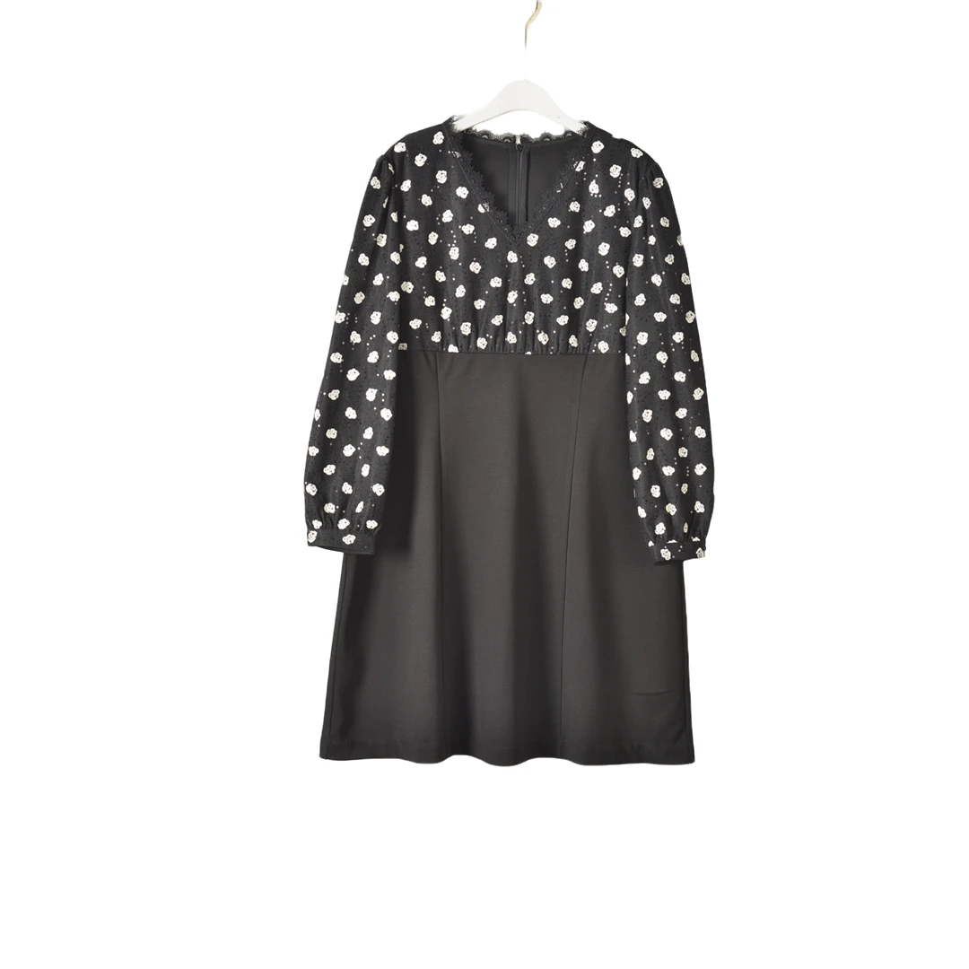 GPF1【专柜捡漏F-4】大码女装QaC-连衣裙E762-黑色正码