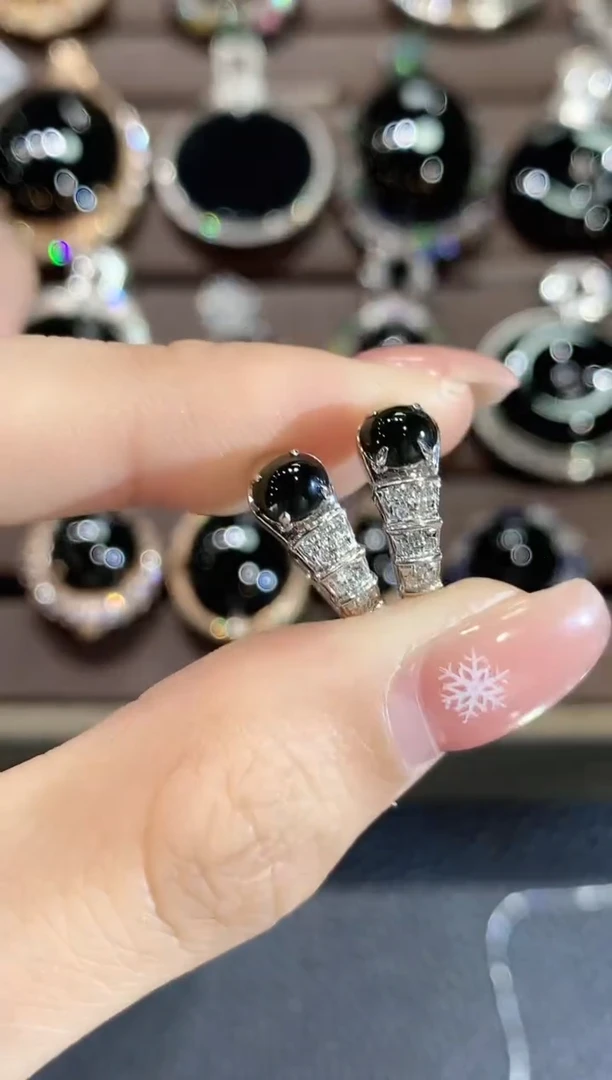 18K金镶嵌翡翠耳饰A30翡翠