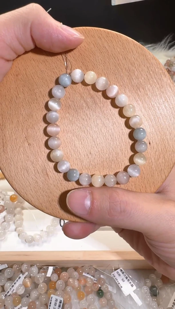 未镶嵌手链水晶兔毛手链10号链接 卡7咪+