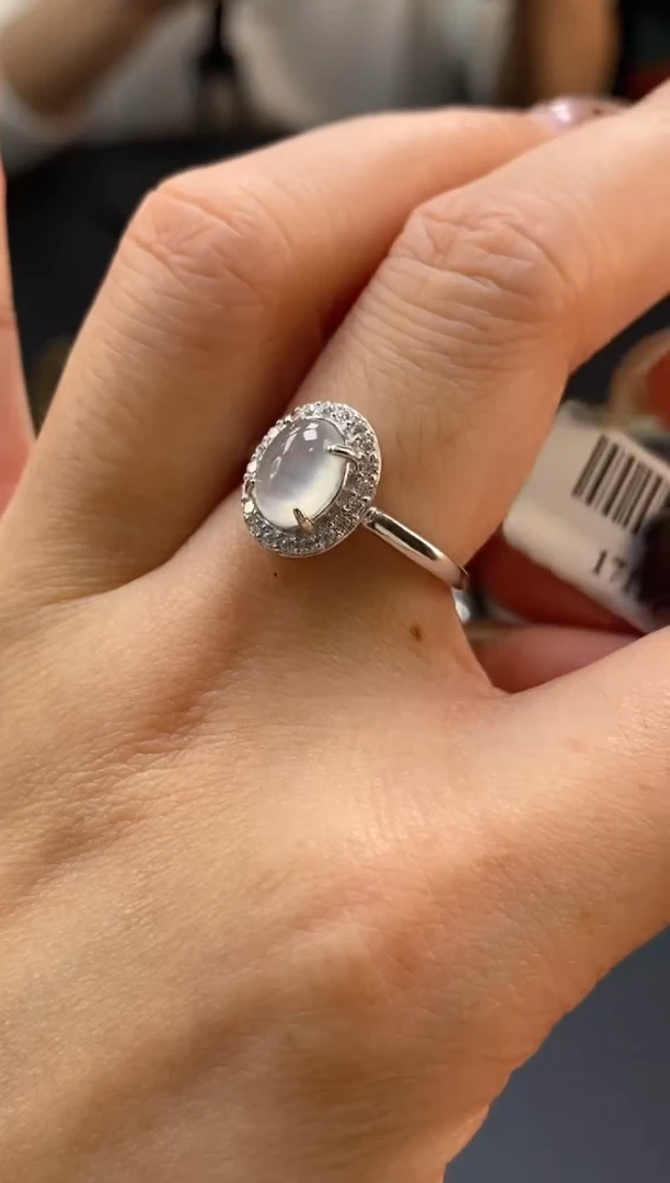 颈饰银S925镶嵌翡翠净货17121