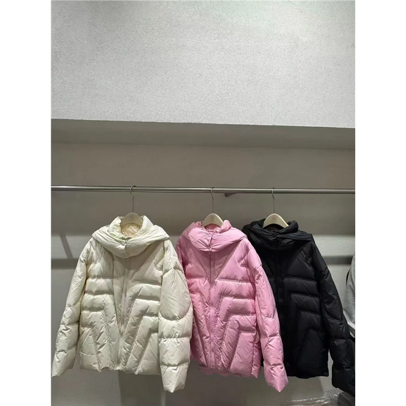 2025年冬复古文艺宽松休闲大版连帽可拆卸短款外套女